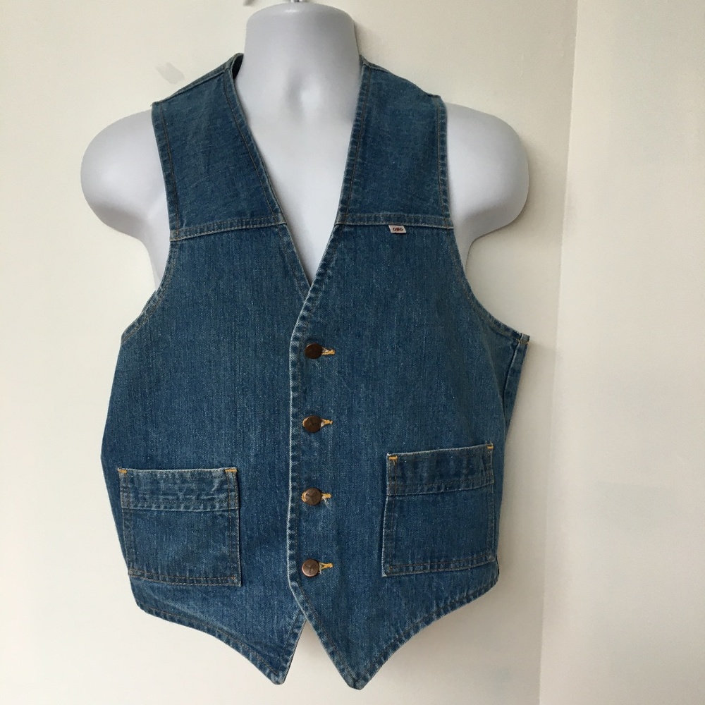 Men's Denim Work Vest - Blue